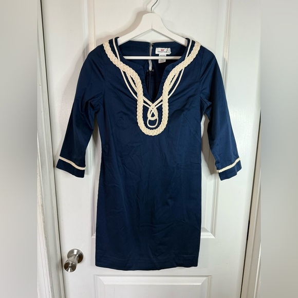 Vineyard Vines Dresses & Skirts - Vineyard Vines Women’s Navy Rope Appliqué Tunic Dress - Size 2
